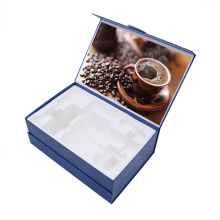 Luxury Custom Logo Printed Recycled Cardboard Packaging Magnetic Closure Blue Flat Foldable Paper Gift Boxes